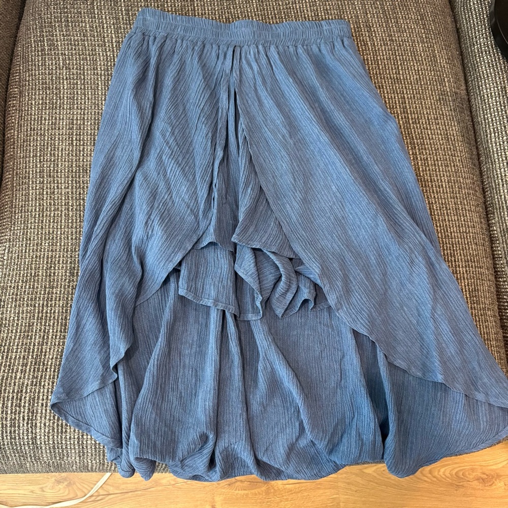 Robert Geller Flowing Blue A-Line Skirt